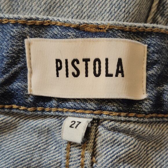 PISTOLA Presley High Rise Jeans 27 Blue Virginia Beach 90s Vintage Distressed - Picture 10 of 12